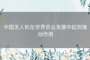 中国无人机在世界农业发展中起到推动作用