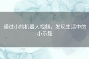 通过小熊机器人视频，发现生活中的小乐趣