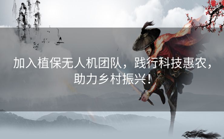 加入植保无人机团队，践行科技惠农，助力乡村振兴！