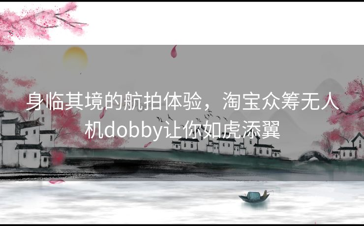 身临其境的航拍体验，淘宝众筹无人机dobby让你如虎添翼