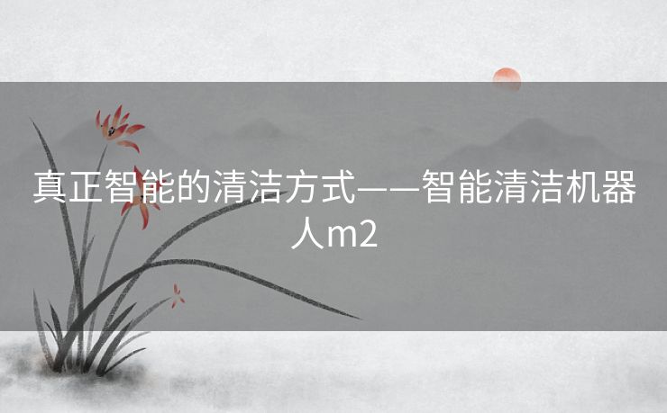 真正智能的清洁方式——智能清洁机器人m2