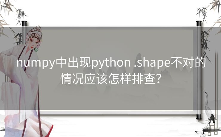 numpy中出现python .shape不对的情况应该怎样排查？