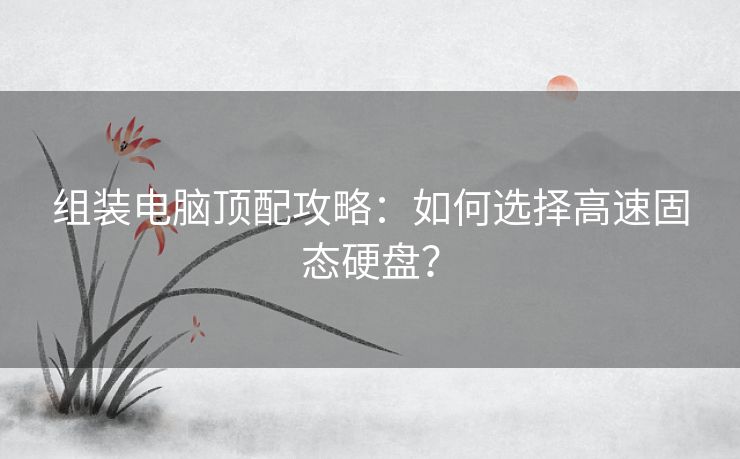 组装电脑顶配攻略：如何选择高速固态硬盘？